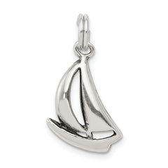 Sterling Silver Antiqued Sailboat Charm