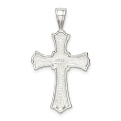 Elegant 925 Sterling Silver Cross Pendant with Polished Anti-Tarnish Finish