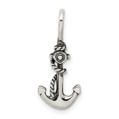 Sterling Silver 925 Anchor Rope Pendant with Antique Finish Vintage Charm