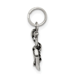 Sophia Jewelers Sterling Silver Anchor Charm with Rhodium Antique Finish