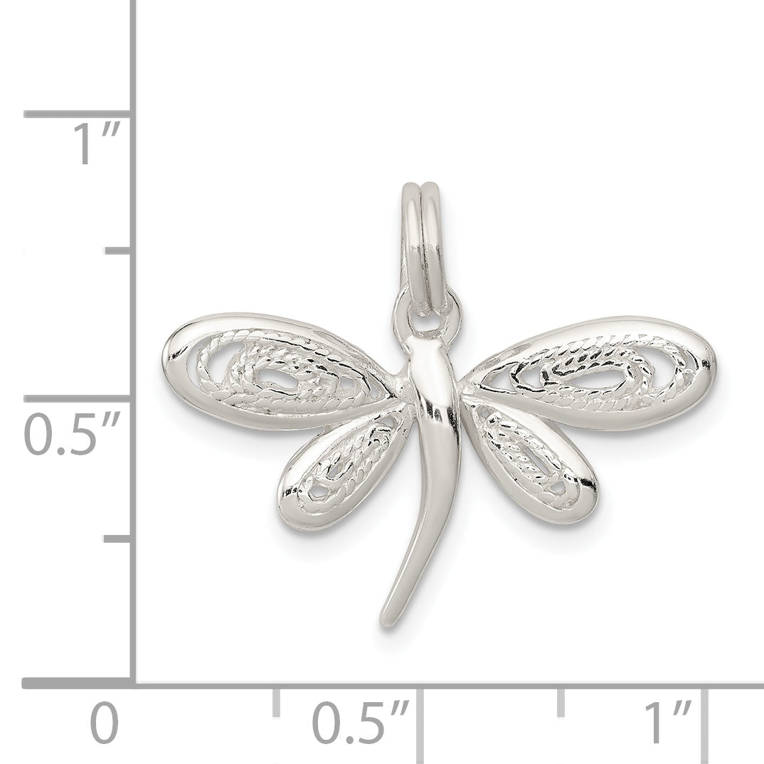 Sterling Silver 925 Dragonfly Charm with Anti-Tarnish Solid Design