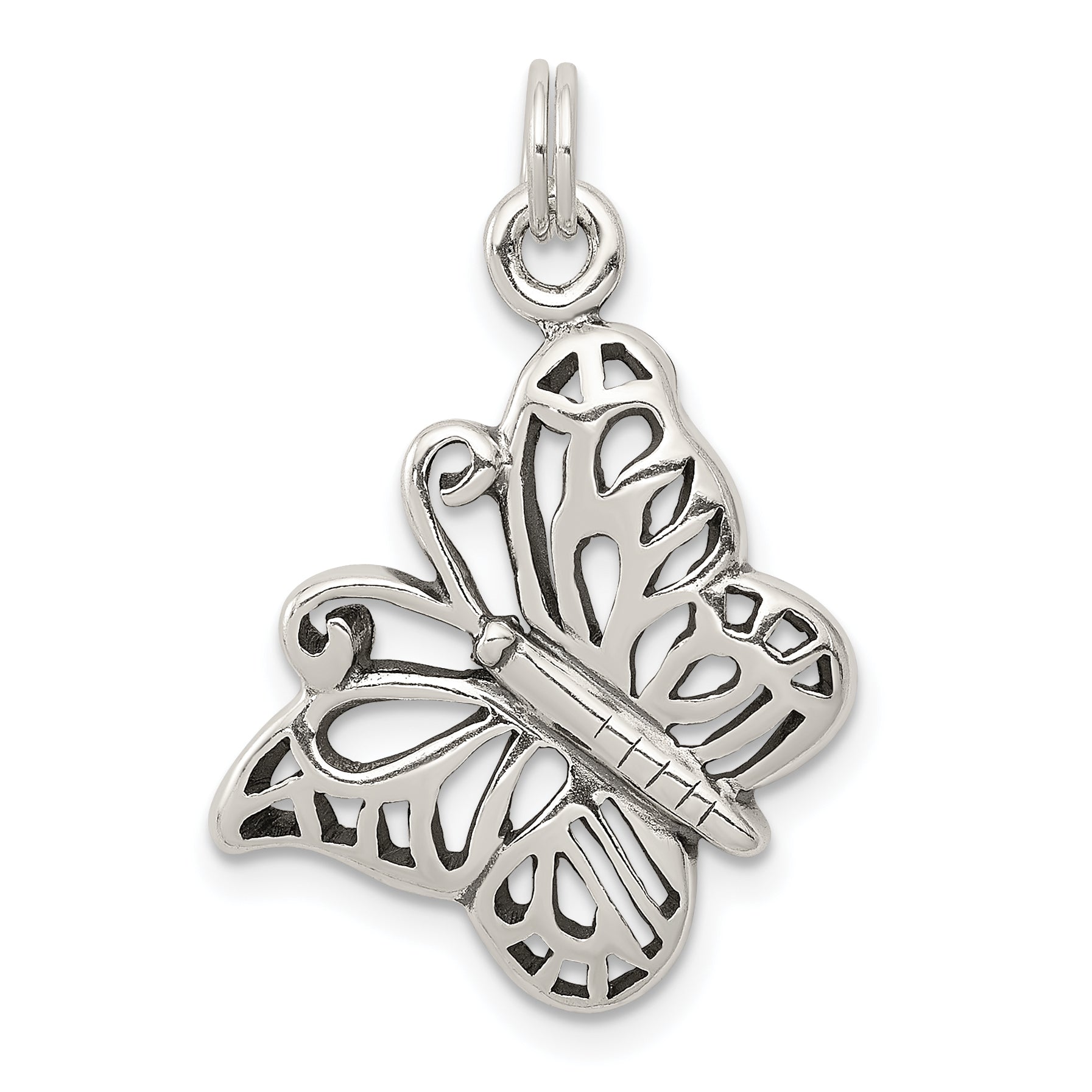 Sterling Silver Antique Butterfly Charm