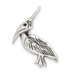 Sterling Silver Antiqued Pelican Pendant