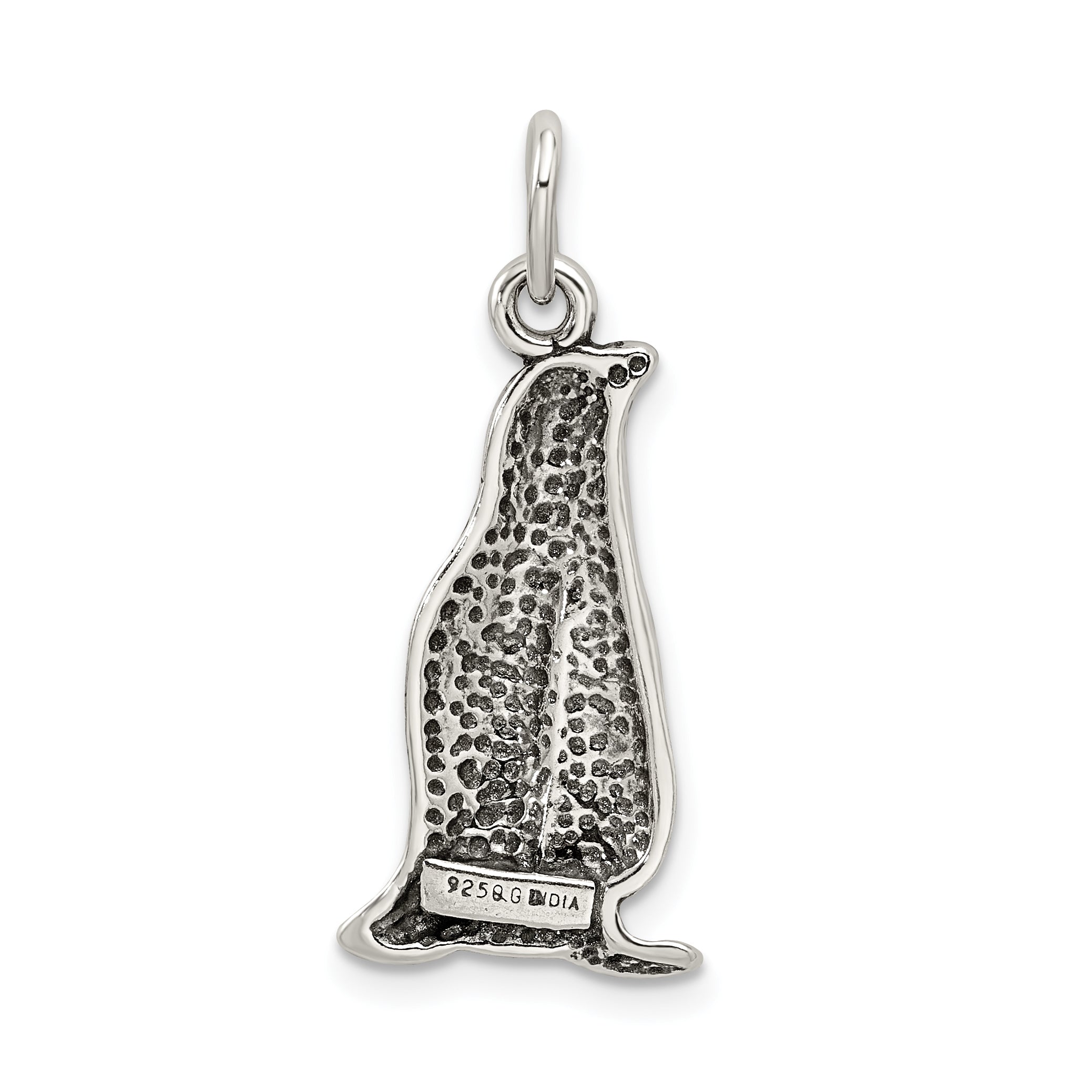 Sterling Silver Antiqued Penguin Charm