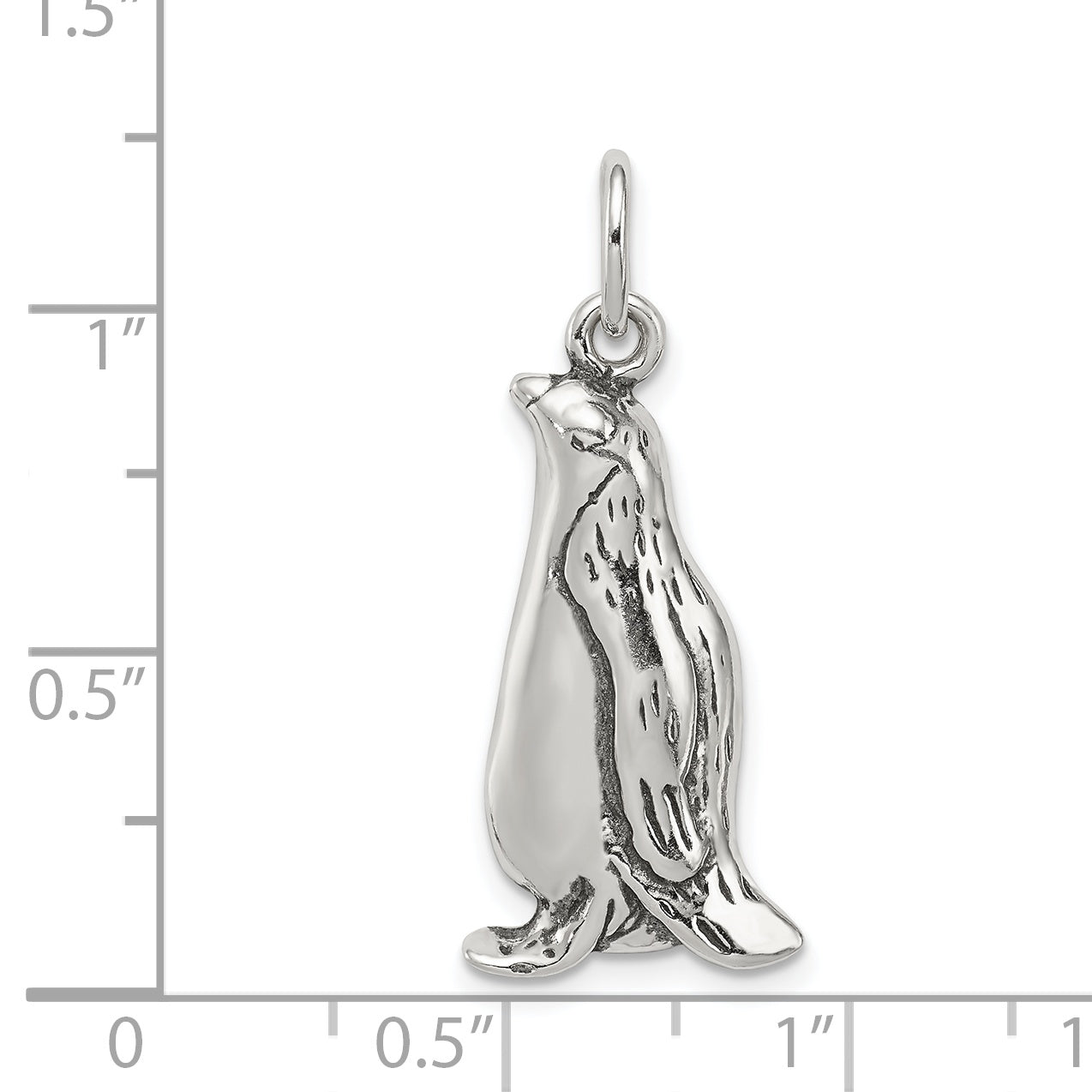 Sterling Silver Antiqued Penguin Charm