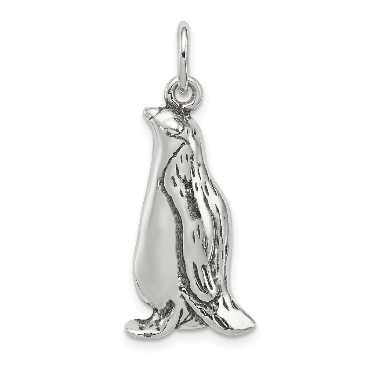 Sterling Silver Antiqued Penguin Charm