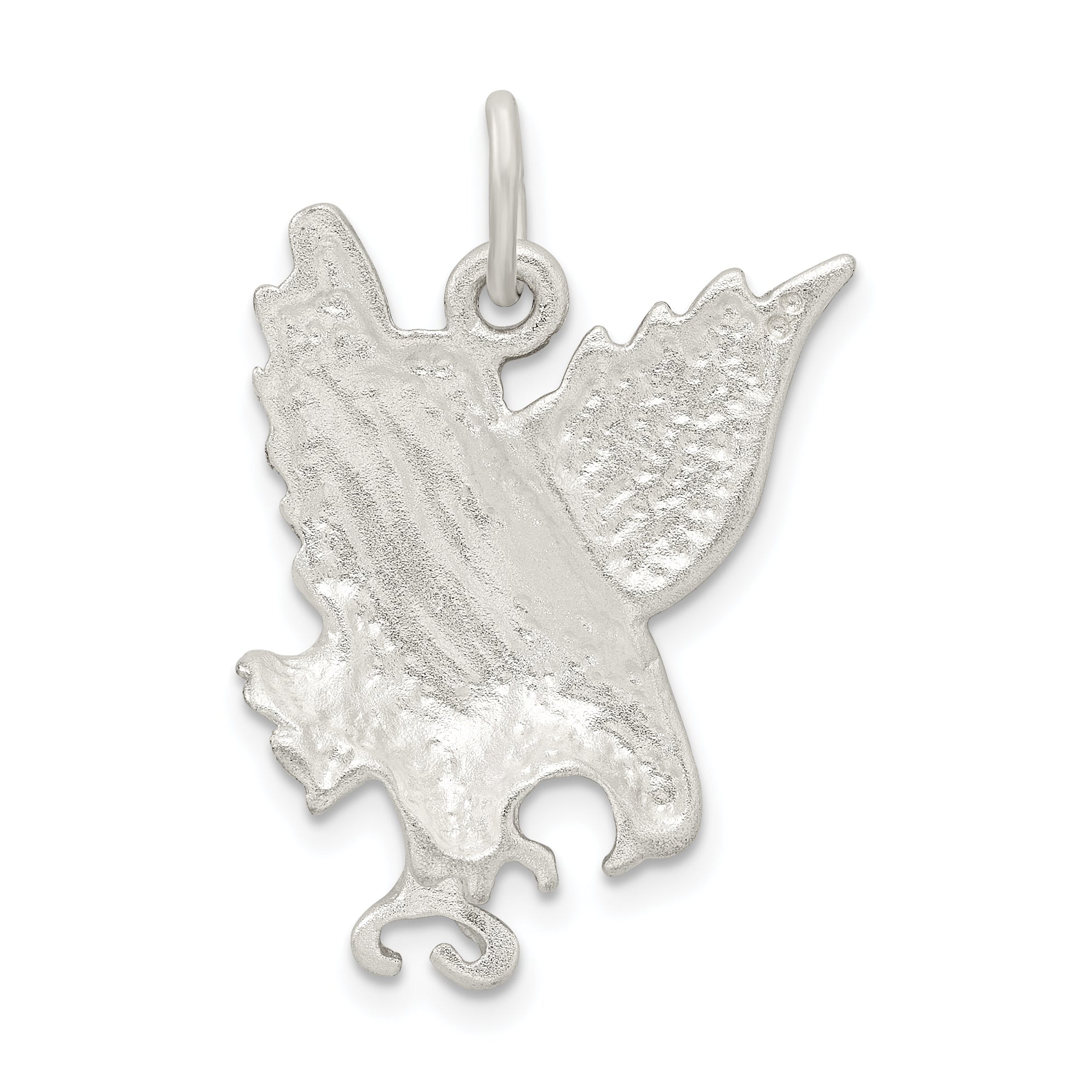 Sterling Silver Diamond Cut Eagle Charm