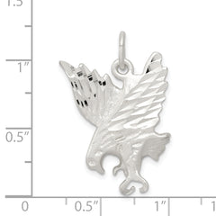 Sterling Silver Diamond Cut Eagle Charm