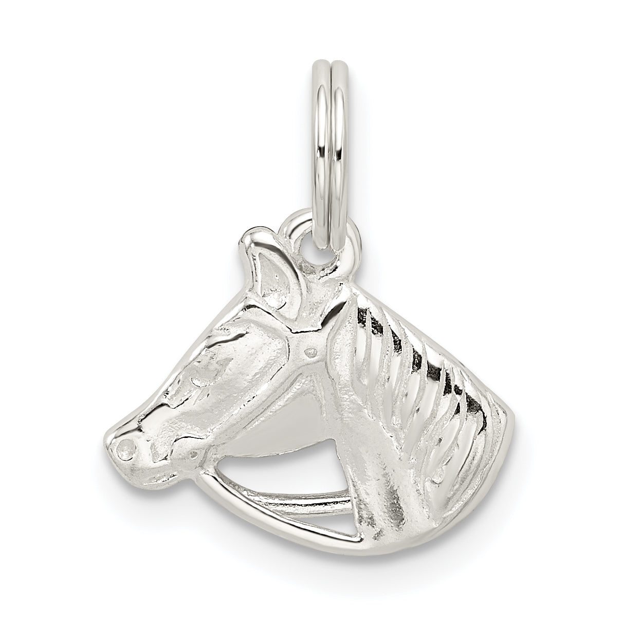 Sterling Silver Horse Head with Bridle Charm