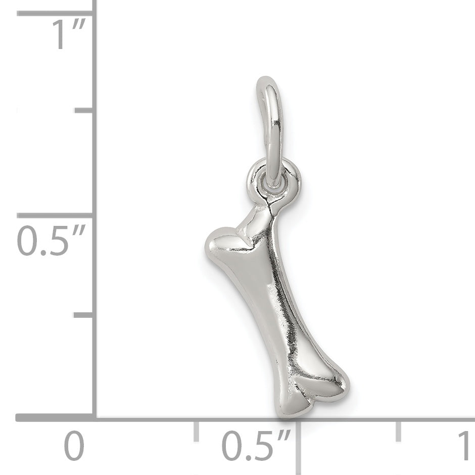 Sterling Silver Polished Bone Charm