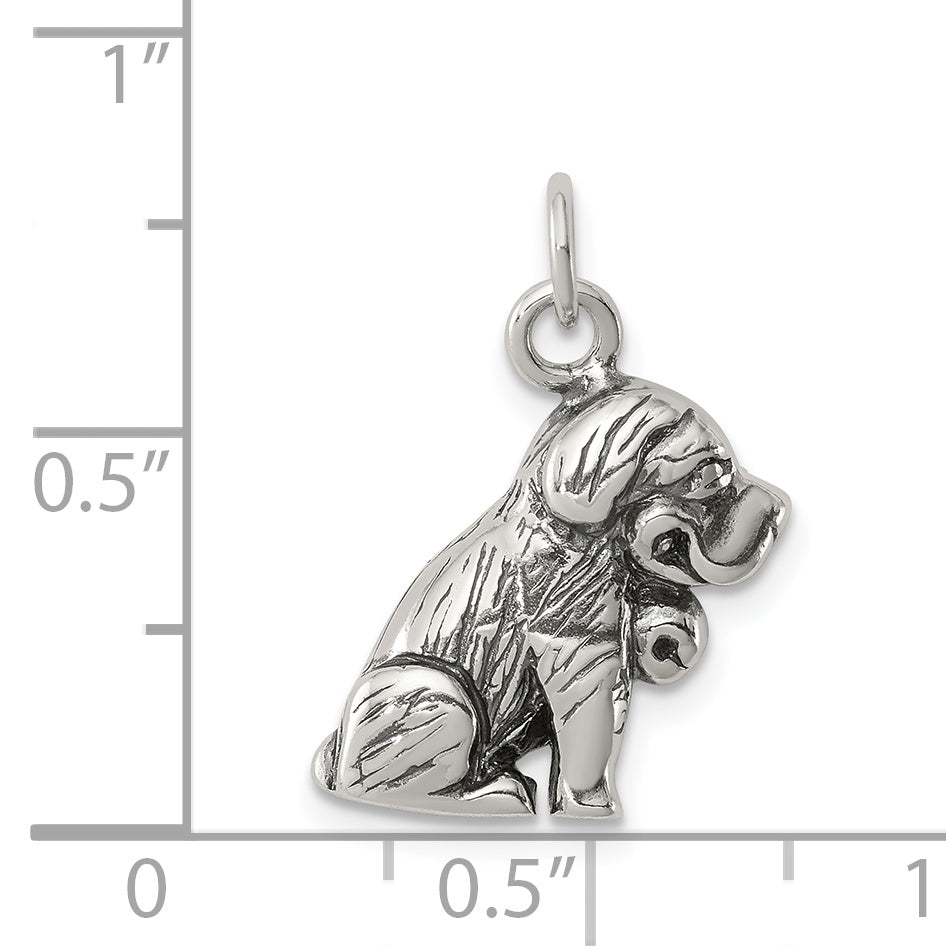 Sterling Silver Antique St. Bernard Charm