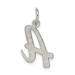 Elegant Sterling Silver 925 Initial Charm with Rhodium Plating Medium