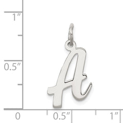 Elegant Sterling Silver 925 Initial Charm with Rhodium Plating Medium