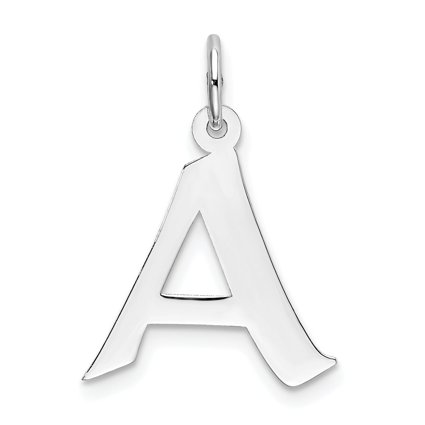 925 Sterling Silver Rhodium-Plated J Initial Charm by Sophia Jewelers