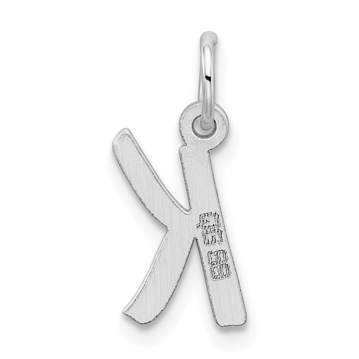 925 Sterling Silver Rhodium-Plated Initial K Charm Elegant and Timeless