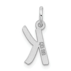 925 Sterling Silver Rhodium-Plated Initial K Charm Elegant and Timeless