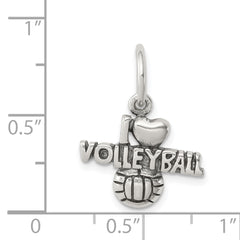 Sophia Jewelers Sterling Silver Volleyball Charm Polished Vintage Inspired