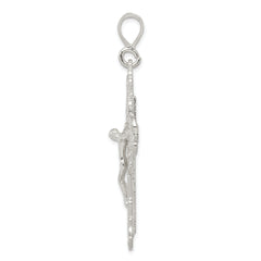 Sterling Silver Diamond-Cut Crucifix Pendant