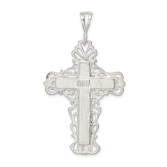 Sterling Silver Diamond-Cut Crucifix Pendant