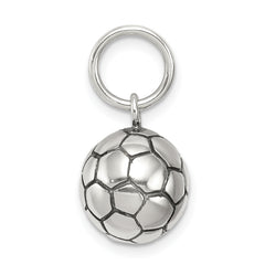 Sterling Silver Antique Soccer Ball Charm