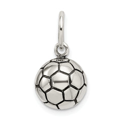 Sterling Silver Antique Soccer Ball Charm