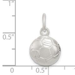 Sterling Silver Diamond Cut Soccer Ball Charm