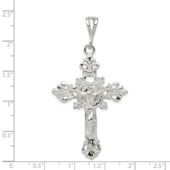 Sophia Jewelers Sterling Silver 925 INRI Crucifix Pendant Polished Finish