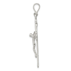 Sterling Silver 925 Crucifix Pendant with Polished Anti-Tarnish Finish