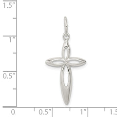 Sterling Silver 925 Passion Cross Charm with Polished Finish