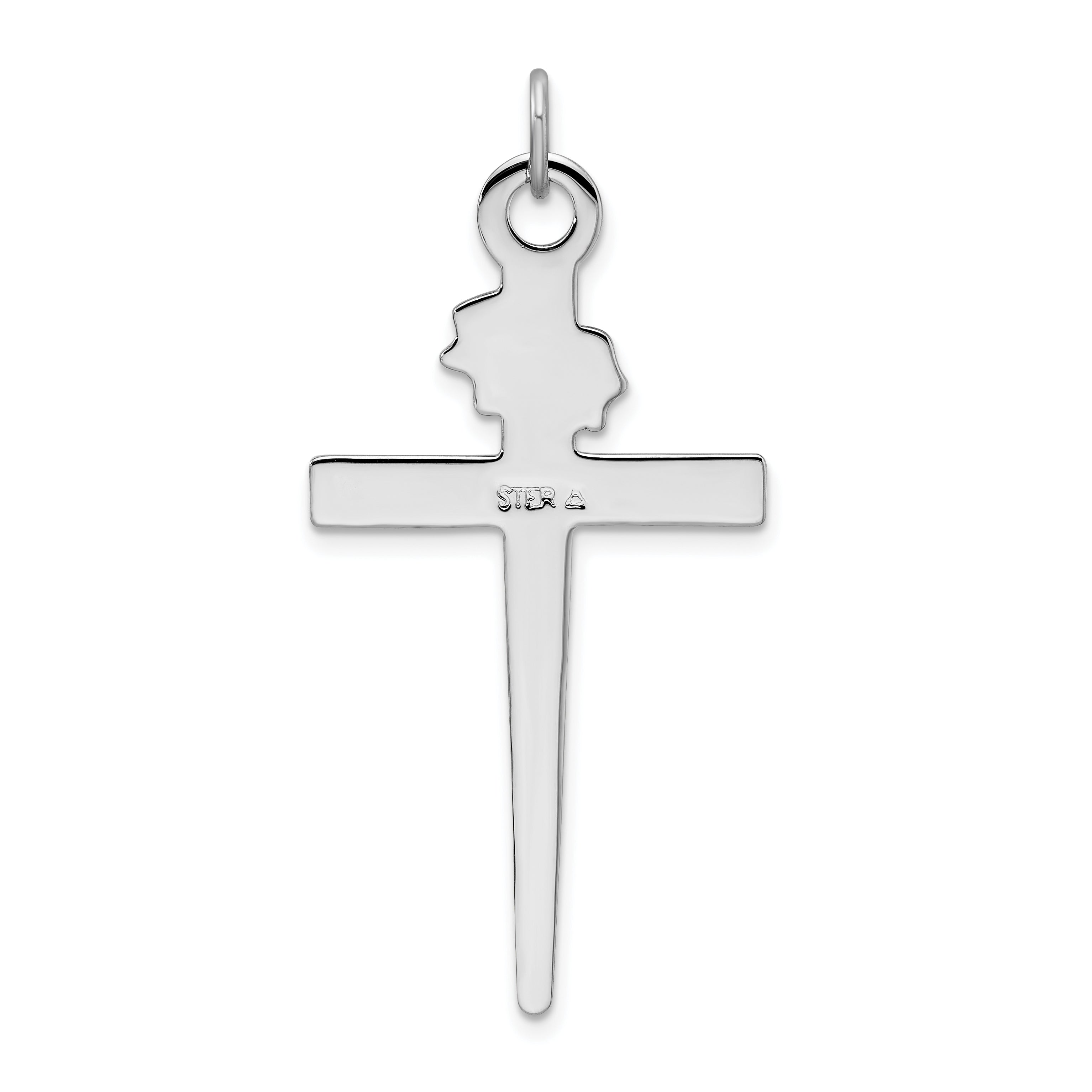 Sterling Silver & 18K Gold-Plated Cross Pendant with Polished Finish