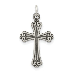 Sterling Silver Antiqued Cross Charm