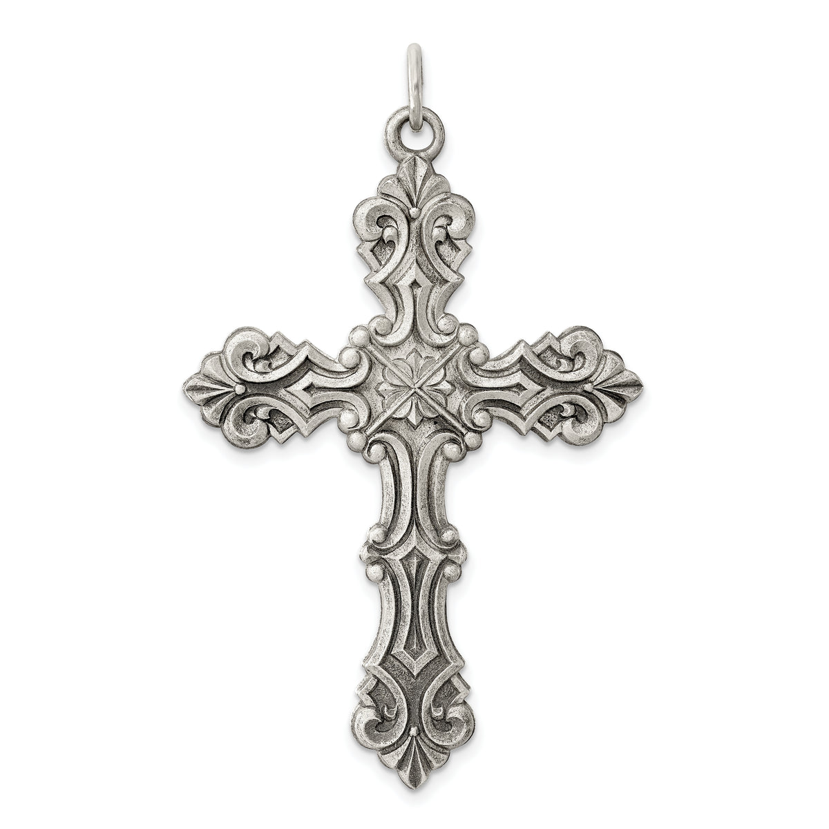 Sterling Silver Antiqued Cross Pendant