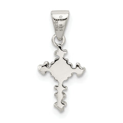 Sophia Jewelers Sterling Silver CZ Cross Pendant for Children