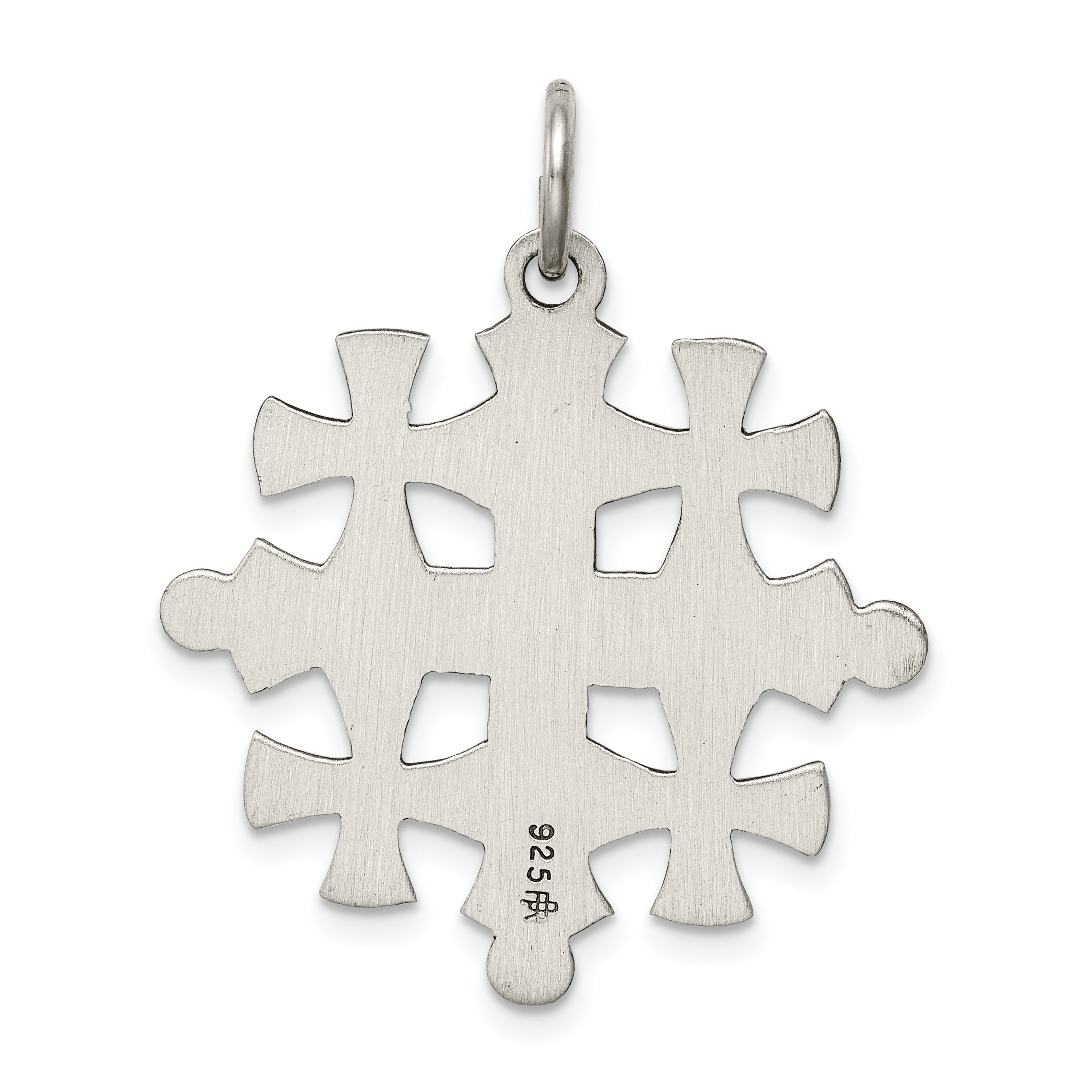 Sterling Silver Antiqued Jerusalem Cross Pendant