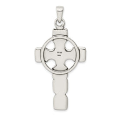 Sophia Jewelers Sterling Silver Celtic Cross Pendant with Polished Antique Finish