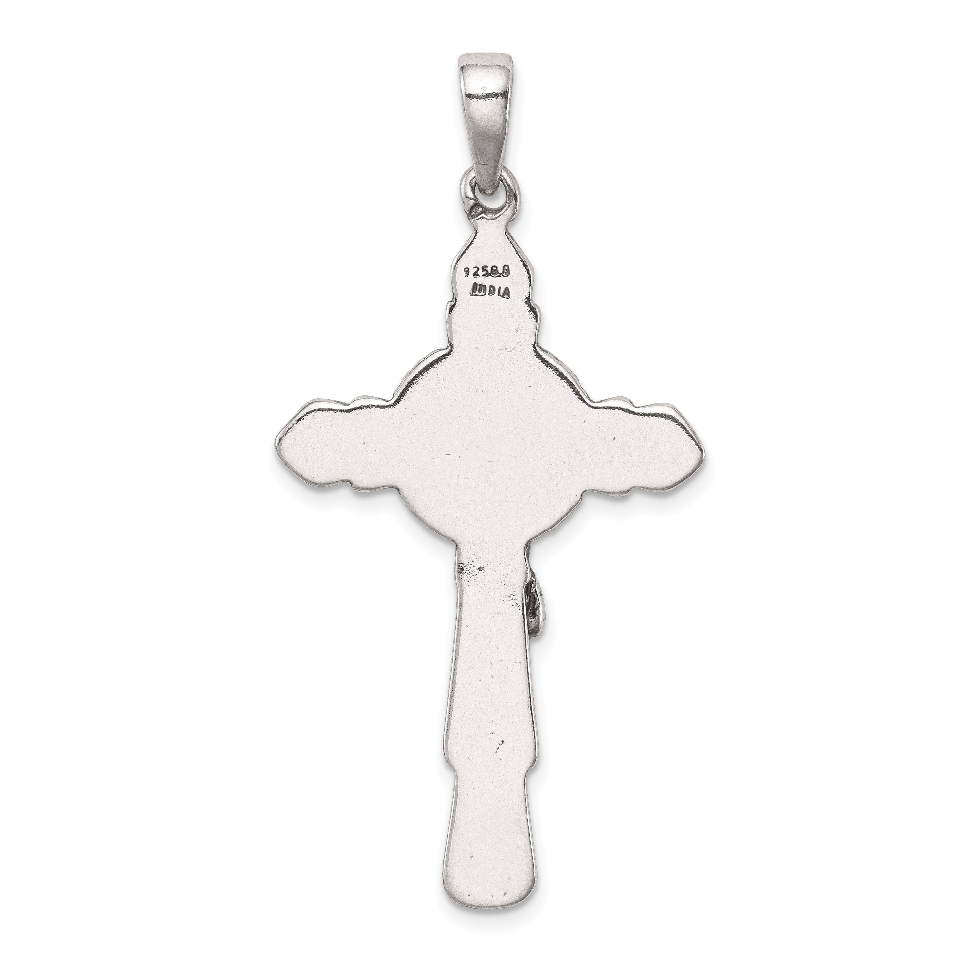 Sterling Silver Antiqued Iona Crucifix Pendant