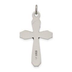 Sterling Silver 925 Polished INRI Crucifix Pendant Vintage-Inspired Design