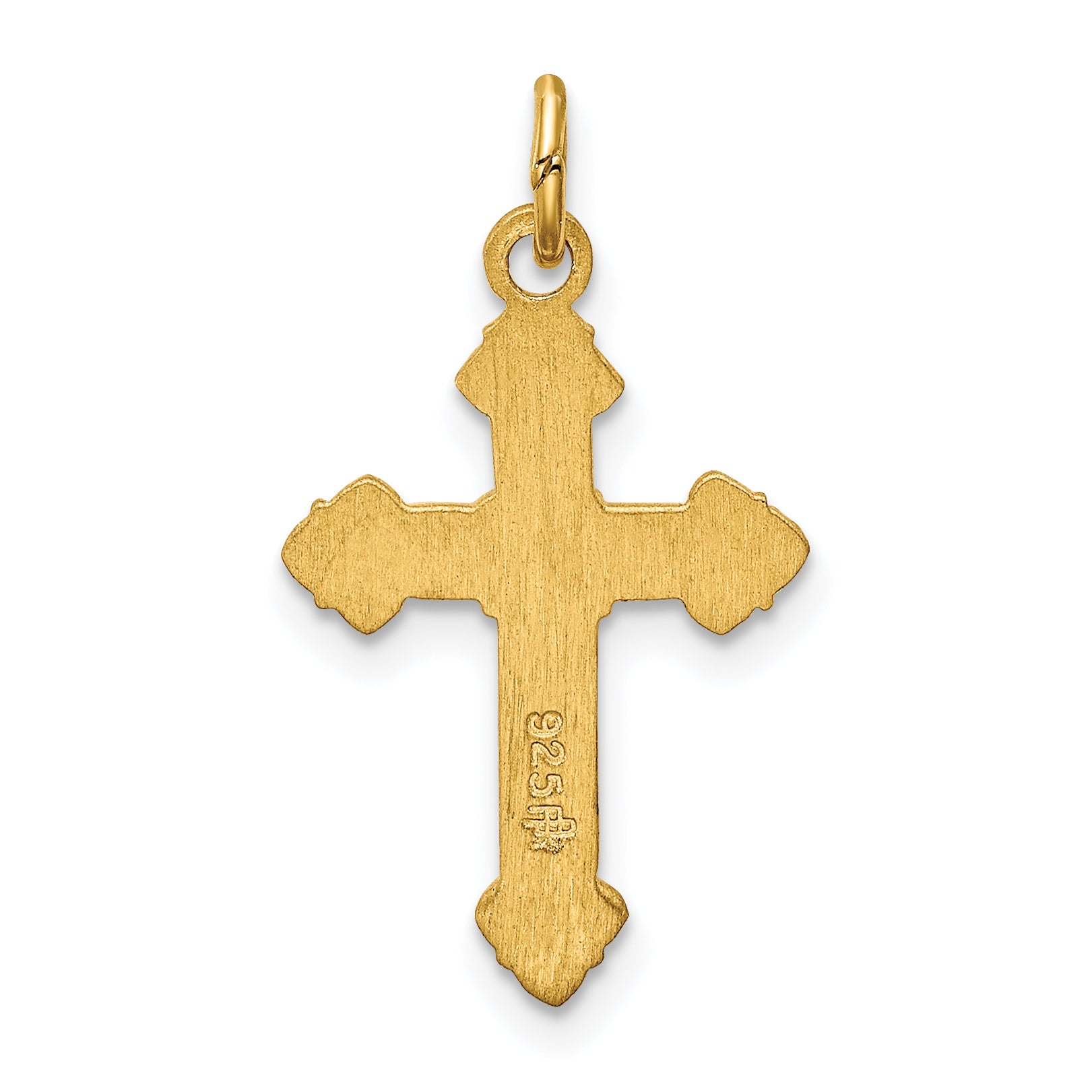 Sterling Silver & 24k Gold -plated INRI Crucifix Charm