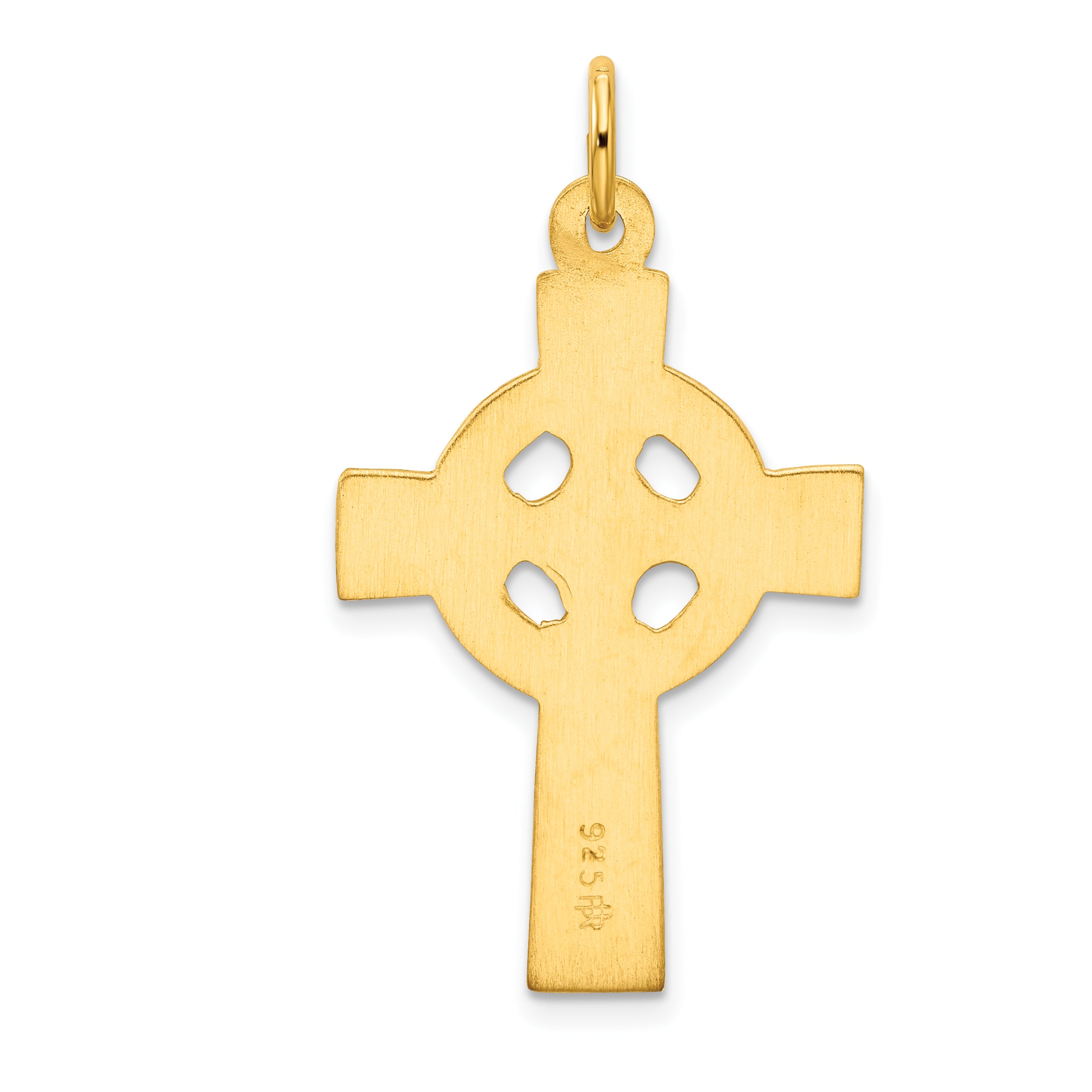 Sterling Silver & 24k Gold -plated Celtic Cross Pendant