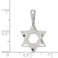 Sophia Jewelers Polished Sterling Silver Star of David Charm