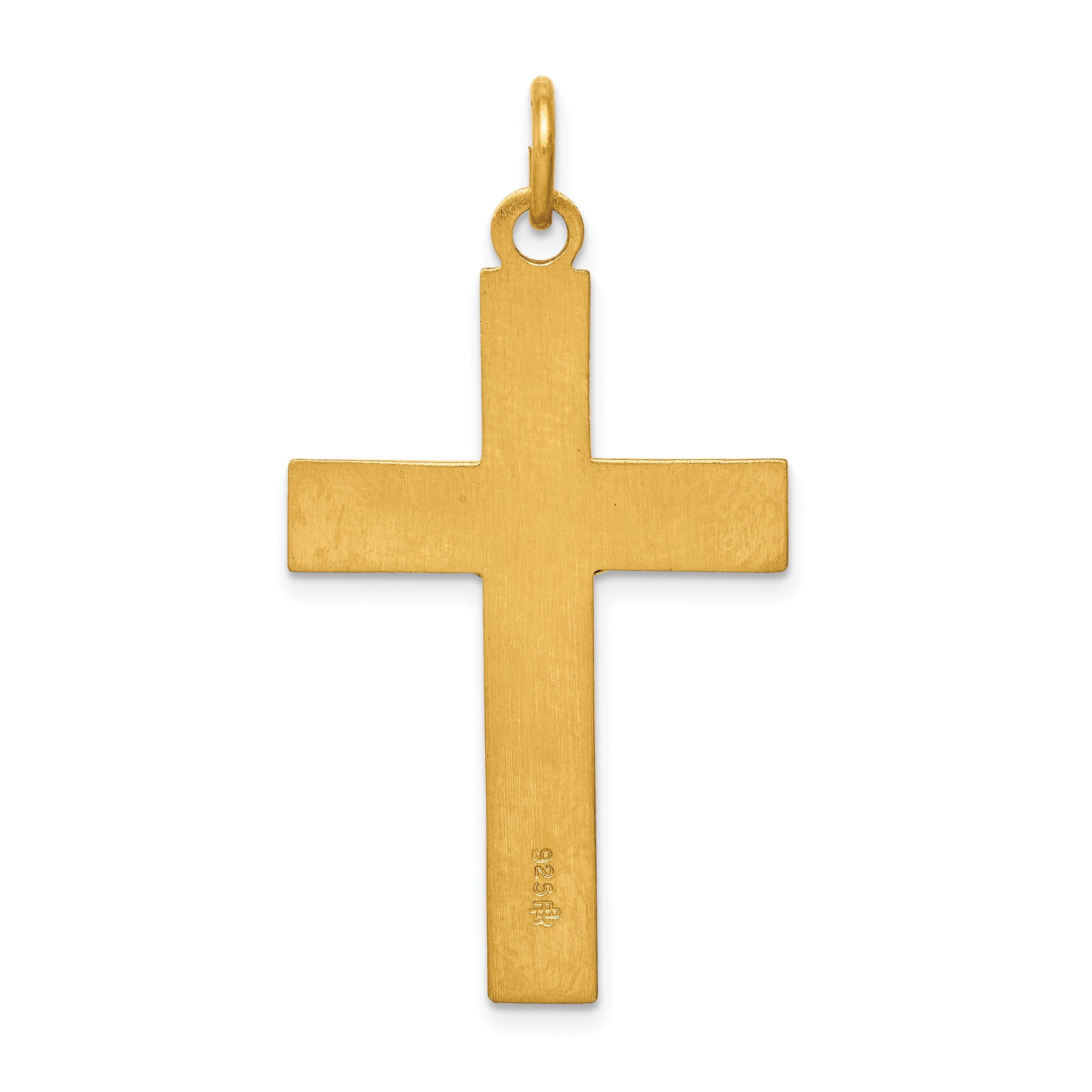 Sterling Silver & 24k Gold -plated INRI Crucifix Pendant