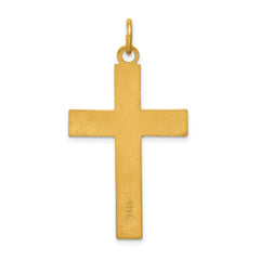 Sterling Silver 24K Gold-Plated INRI Crucifix Pendant Elegant Polished Finish