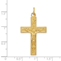 Sterling Silver & 24k Gold -plated INRI Crucifix Pendant