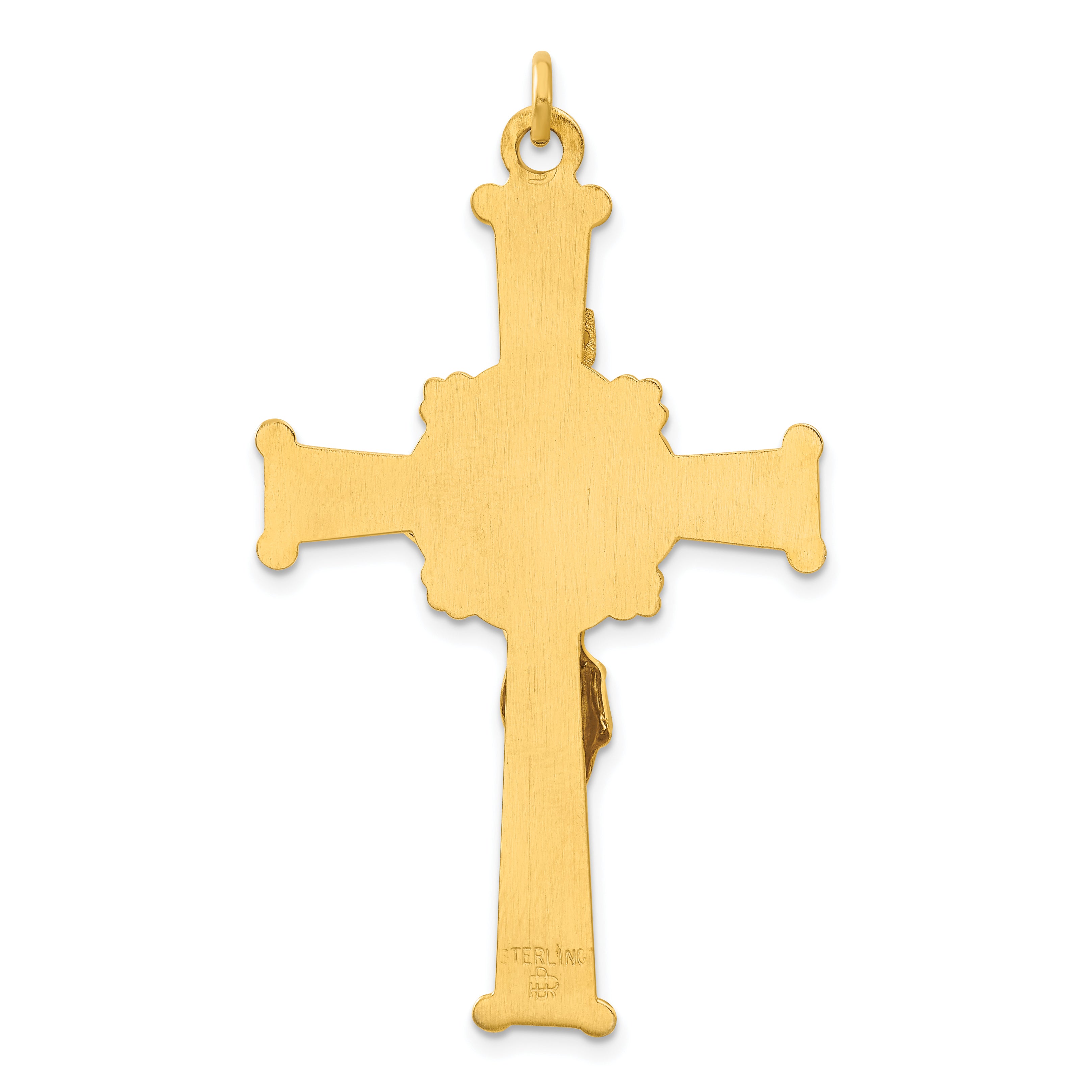 Sterling Silver & 24k Gold -plated INRI Crucifix Pendant