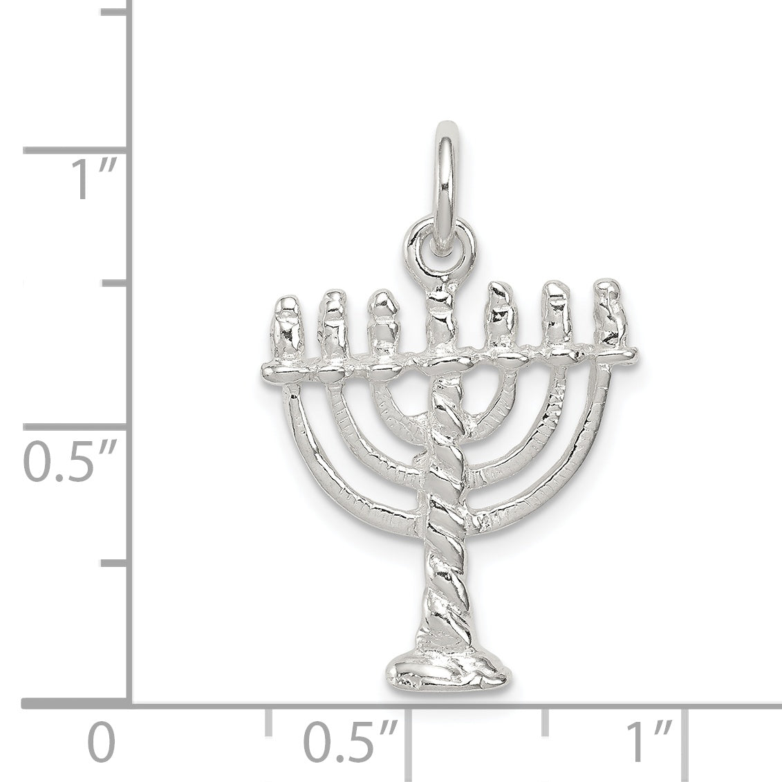 Sterling Silver Menorah Charm