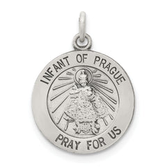 Sterling Silver Antiqued Infant of Prague Medal