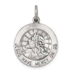 Sterling Silver Antiqued Jesus Have Mercy Medal