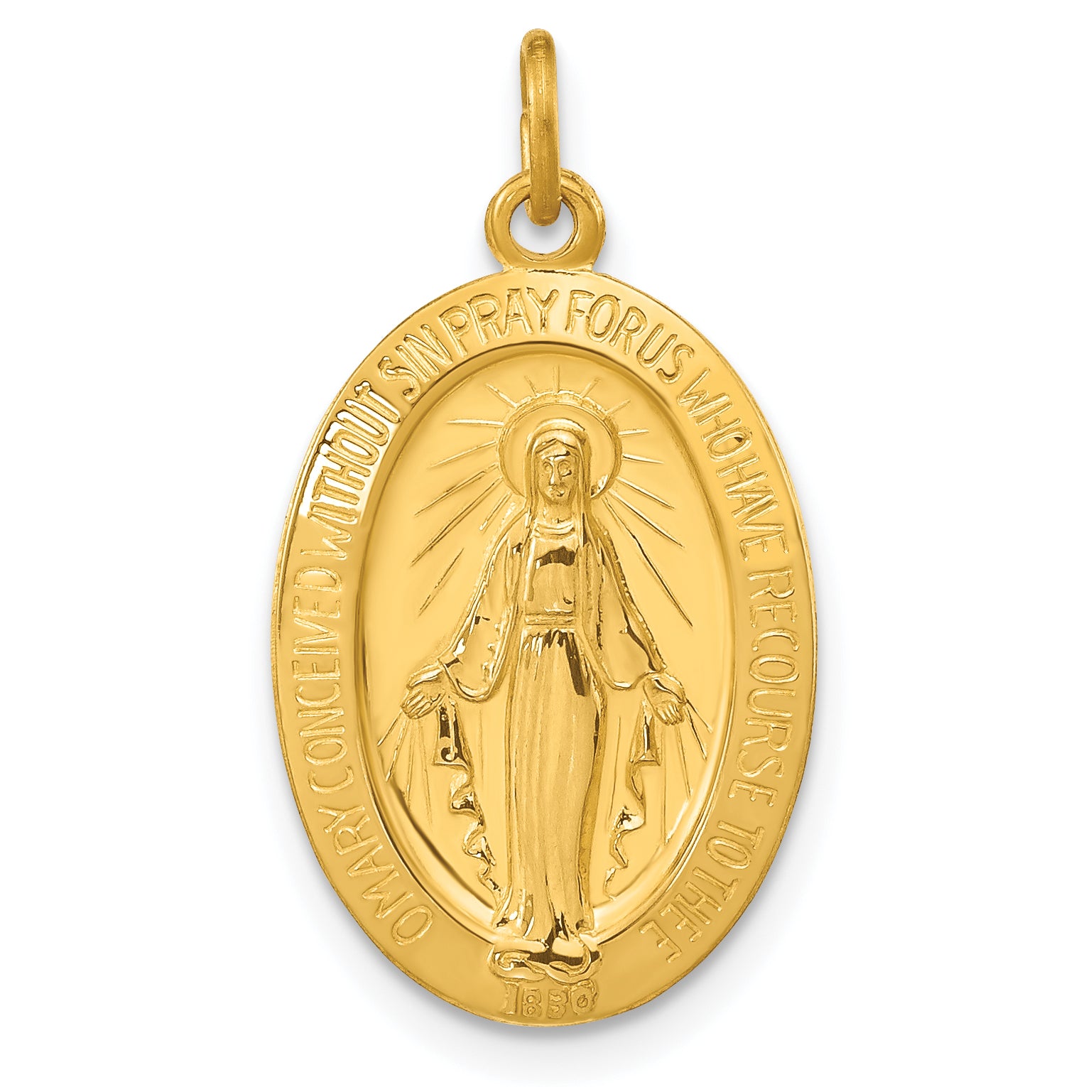 Sterling Silver & 24k Gold -plated Miraculous Medal