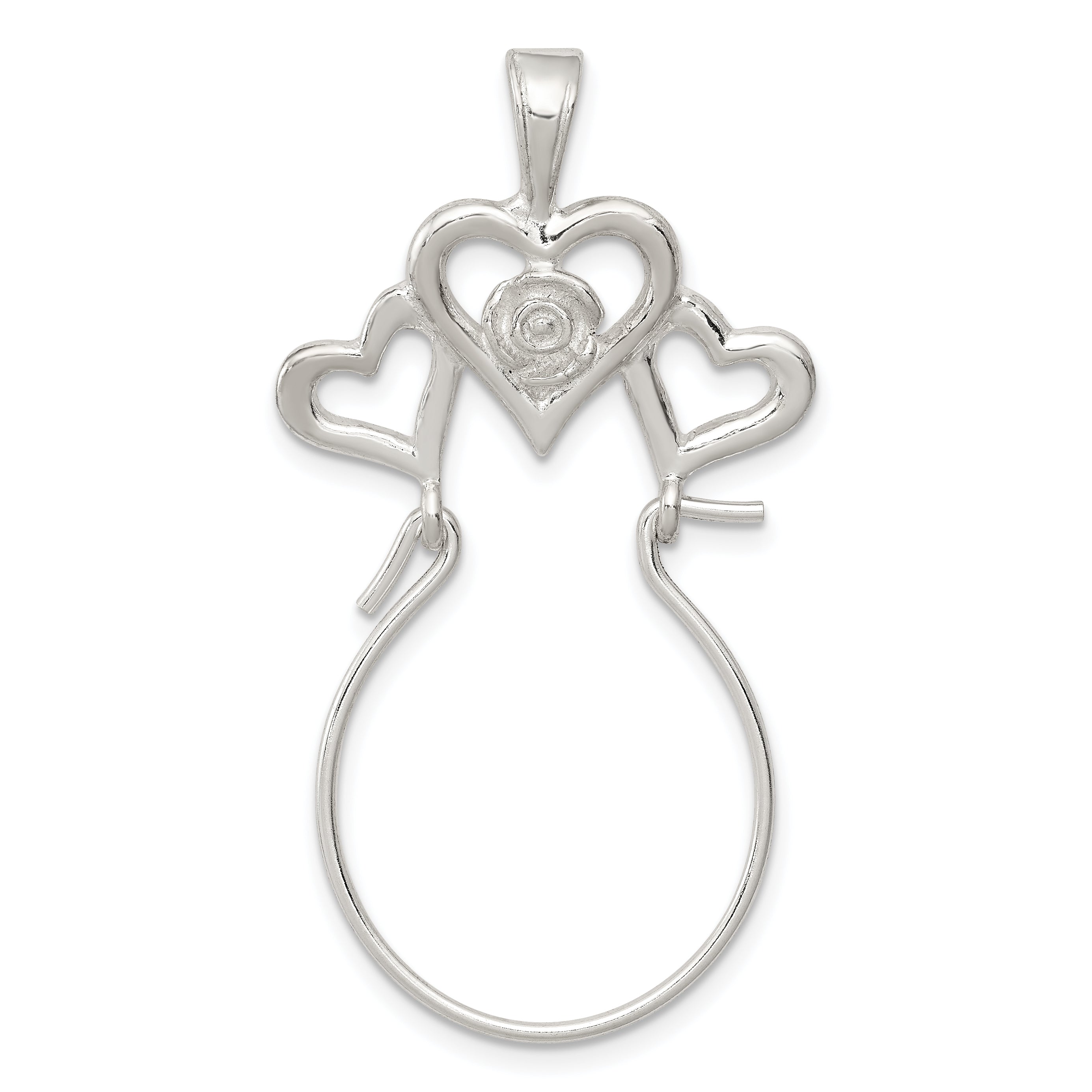 Sterling Silver Heart Charm Holder