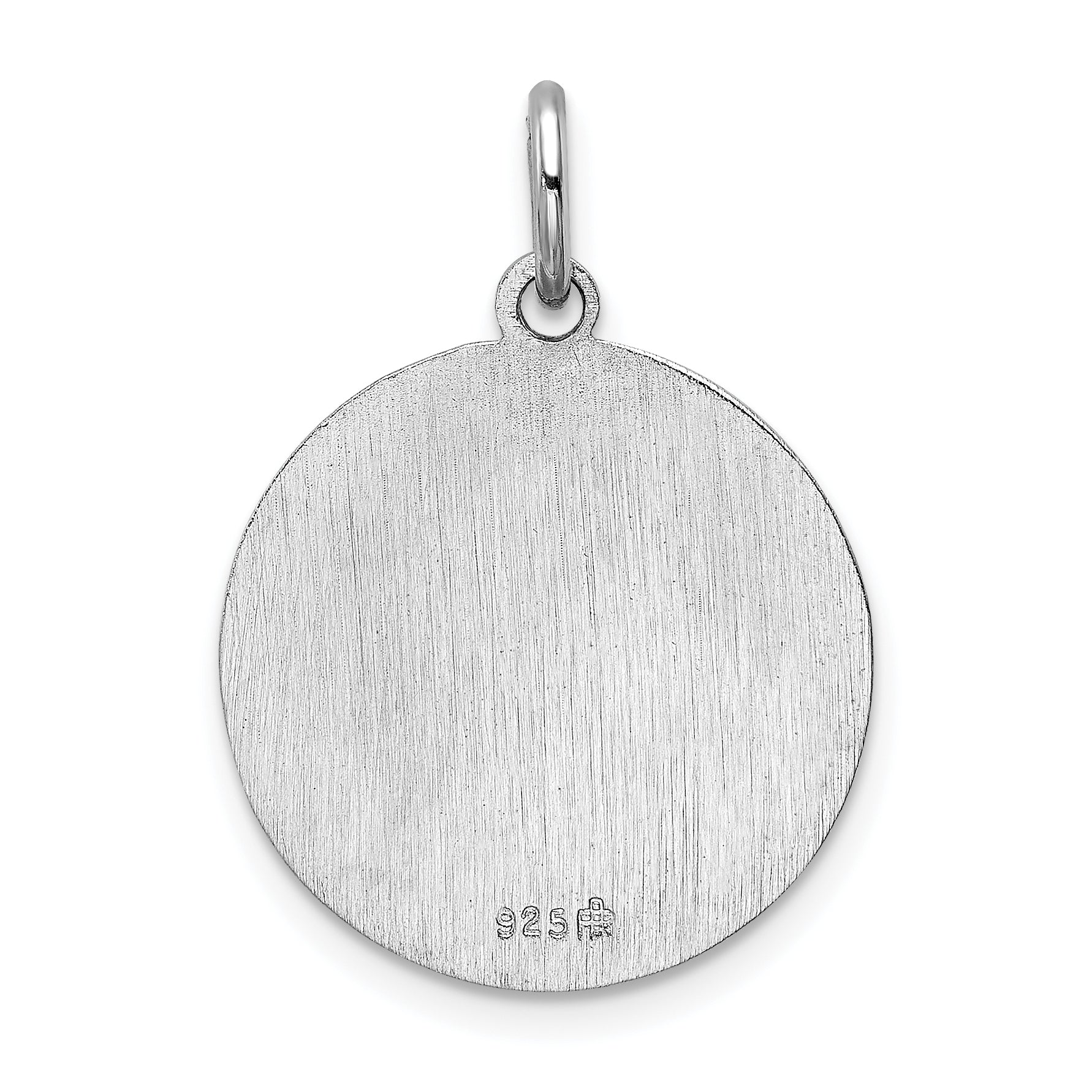 Sophia Jewelers Sterling Silver Saint Joseph Medal with Rhodium-Plated Polished Finish